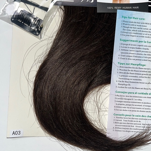 S-noilite Clip-In 100% Real Remy Human Hair Extensions One Piece Weft Clip Brown - Picture 10 of 10